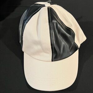 Black and off white hat